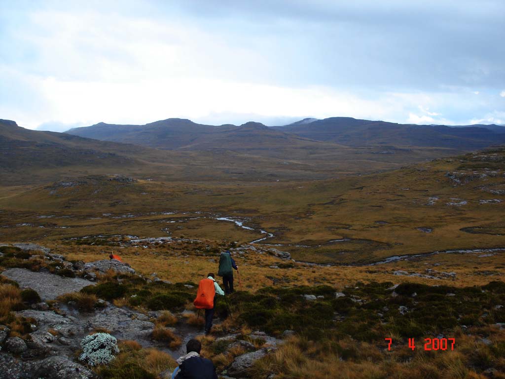 towards tugela falls 1st day on the top