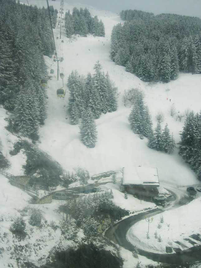 part of meribel from gondola