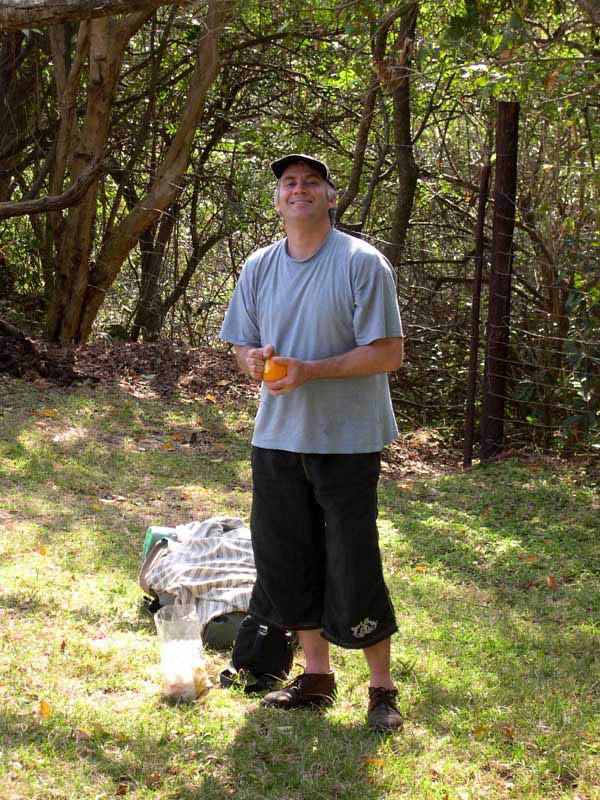 will smugly eating an orange